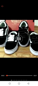 (PREMIUM QUALITY) SEPATU VANS ANAK SEKOLAH MODEL TALI/PEREKAT BONUS KAOS KAKI