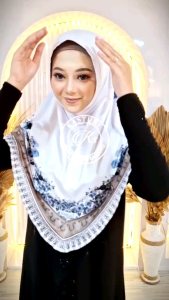 kasturi hijab bergo instan non pedt perinting
