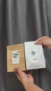 ถุงกระดาษ (รวมทุกขนาด)ก้นตั้งขยายข้างได้ คุณภาพดี ใส่อาหารได้ ใส่สินค้าได้ แพ็ค 100 ใบ