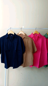 KEMEJA WANITA KEKINIAN JUMBO LD 140CM ATASAN OVERSIZE KATUN / KEMEJA WANITA BIGSIZE / KEMEJA JUMBO STYLE KOREA / KEMEJA KEKINIAN KATUN LD 140CM