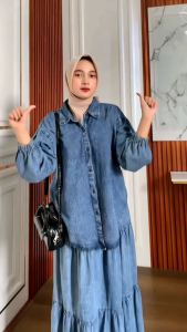 ROK SUSUN PAYUNG  JEANS DENIM/ALLSIZE MUAT LB60-80 PJ 93