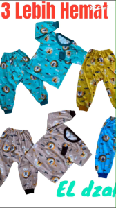 Paket 3 Lebih hemat baju bayi lucu anak laki laki perempuan motif terbaru motif printing Gaffi kids usia 6-18 bulan isi 3pcs