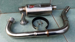 PAKET KOMPLIT knalpot CLD C2 OVAL fullset inlet 38mm + DB killer all matic Mio Scoopy Vario Beat n max