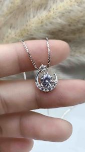 Dây Chuyền Vòng Cổ Trăng Sao Siêu Sáng Chính Hãng Bạc Hiểu Minh DMD511