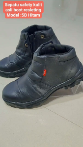 SEPATU SAFETY BOOT KULIT SAPI/SEPATU PROYEK OUTDOR KERJA PABRIK UJUNG DEPAN ADA BESI PENGAMAN