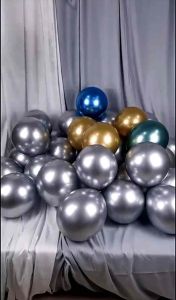 Balon Latex Metalik Chrome per Pack (50pcs)