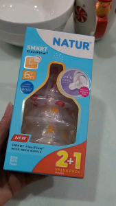 Natur จุกนม Smart FlexiFlow คอกว้าง แพ็ค 3 ชิ้น