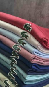 LÂ CÖS TÉE PRINTED RUBBER TSHIRT FOR MENS AND WOMENS COTTON EMBROIDERED LOGO