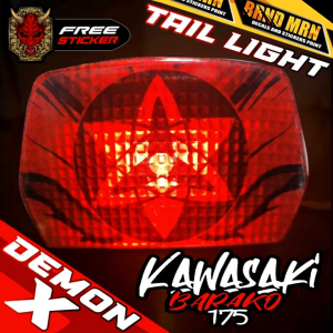 KAWASAKI BARAKO 175 1 AND 2 SHARINGAN TAIL LIGHT DECAL STICKER TINT