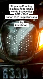 Stoplamp Running Scoopy Esp Donat 2017-2019: 10 Mode Otomatis Sudah PNP