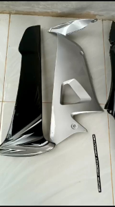 Cover Ful Body Halus Honda Supra Fit X 2008 Hitam Silver Plus Striping