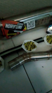 Knalpot Norifumi Rocket 4 Kompetisi Viar Cross 150 Full System dan Full Stenlis