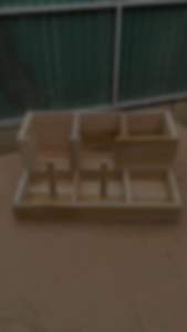 กล่องใส่แก้ว ใส่หลอด วางแก้วกาแฟ กล่องคว่ำแก้ว 16-32ออนซ์ งานไม้สักแท้ กระเป๋าเครื่องมือแบบ 4 ประกันชีวิต