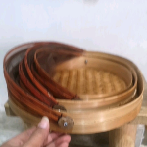 Grosiran Tudung Saji Bambu Bulat Oval Datar