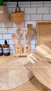 Premium Wooden Kayu Wooden Kitchen Utensils | Rice Spoon | Frying Spatula | Mixing Paddle | Spoon&Fork | Coconut Shell&Cup