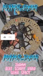 Disc piringan cakram depan 260MM VARIO SCOOPY BEAT GENIO SPACY pluss BREKET RIDE IT / T-DRIVE