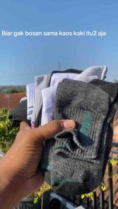 12 Pasang Kaos kaki sport olahraga tumit belang terbaru kekinian pria wanita dewasa bahan tebal