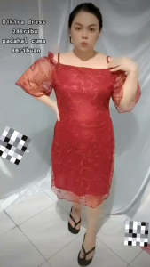 TK DRESS BELVA TILE MUTIARA LAPIS FURING/DRESS PESTA DRESS KONDANGAN