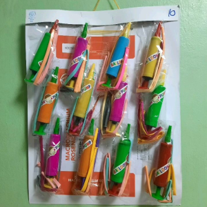 ที่สูบลูกโป่ง กระบอกสูบ แถมลูกโป่งในตัว (1แผง 12ห่อ) มีลูกโป่งให้เลือก2แบบ