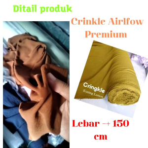 Kain Bahan meteran Crinkle Airlfow Premium [ 5 Meter ] Gred A