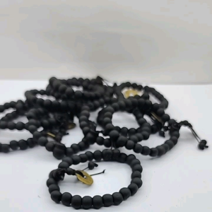 Ready stock**Gelang manik hitam kayu tembaga lelaki/perempuan
