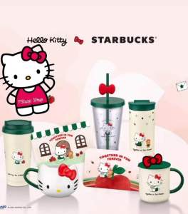 STARBUCKS + Hello Kitty Bộ sưu tập HELLO KITTY Together we fun forever