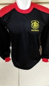 kaos security hitam lengan panjang/kaos lapangan security lengan panjang