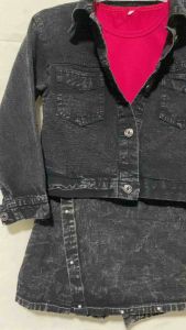 LYA SET Jaket Crop Jeans Anak Outer Jaket Jeans Rok Celana Anak Perempuan