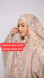 Mukena Katun Rayon Motif 2in1 Motif Alodia
