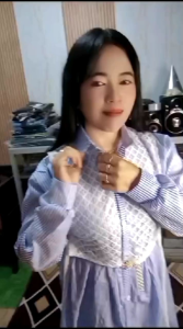 MIDI DRESS SALUR MIX BRUKAT JUMBO XXL DRESS WANITA KEKINIAN BUSUI FRIENDLY