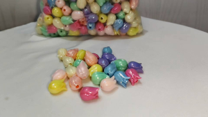 250gramsp (est.210pcs) Tulip Acrylic Beads Pastel AB Colors Flower Tulip Beads for Bracelet Necklace Keychain DIY Accessories