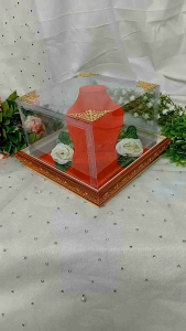 Frame Fiber Kotak Perhiasan Cincin dan Kalung Mahar atau Seserahan Pernikahan - FCK2