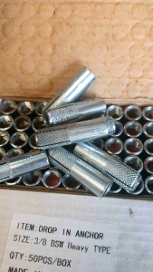 Drop In Anchor 3/8" Grip/Flush Anchor 3/8" BSW Heavy Type (per piece)