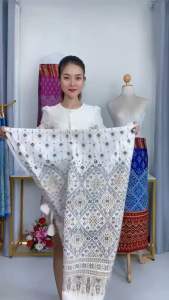 ผ้าฝ้ายหมักโคลน ทรงป้ายผูกเชือก ฟรีไซส์