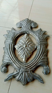 Ornamen Aksesoris Pagar Besi Tempa Klasik Ring Cermin Besar 35x50cm Hiasan Pagar Rumah