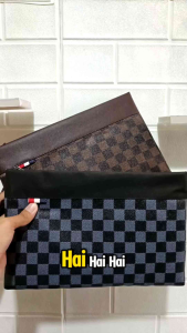 Clutch Pria Tas Tangan Dompet Jinjing Wanita Pria Dompet Serbaguna Dompet Hp Bahan Kulit PU Model Terbaru 2024 / Hitam / Salman Store