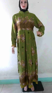 Gamis Muslimat Nu Setelan Nu Seragaman Batik Muslimat bahan sanwos dan semisutra by ulfashion