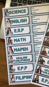 BINI Notebook Stickers Subject Stickers Name Label and Laminated Nametag(free random color lace)
