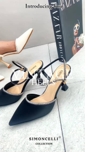 Simoncelli Sepatu Heels 7 Cm | Wedding Shoes | High Heels | Tali Belakang | Bridal Shoes | Heels Pesta AD-22