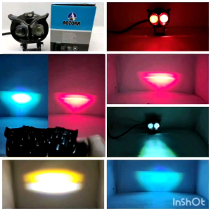 LAMPU TEMBAK LASER LED D2 OWL burung hantu + devil WARNA PUTIH KUNING