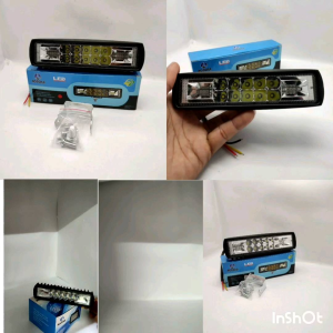 lampu tembak 10 mata angel eye ada biru ada merah bahan plastik