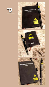 Seamans Pocket notebook with 3 in 1 stylus pen sailor rank dtf.print mini note book shoulderboard design engine dept