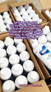 Bình Vibocide (1 lít và 100ml) thuốc sát trùng chuồng an toàn diệt hầu nhiều mầm bệnh cho gia súc gia cầm gà vịt heo vật nuôi