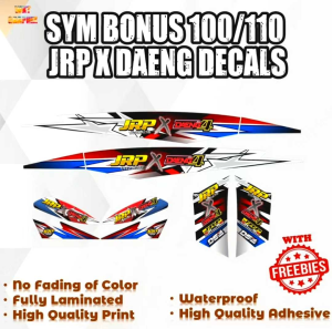 SYM BONUS 100 / 110 JRP X DAENG DECALS (WATERPROOF LAMINATED FADE PROOF)