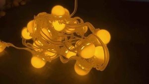 Led ปิงปองครึ่งดวง ฐาน3cm Dc 12v 1w แสงเหลือง (1มัด30ดวง) รับประกัน 1ปี สินค้าจากประเทศไทย🇹🇭