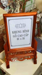 Khung ảnh thờ gỗ hương 20x30 lòng khung