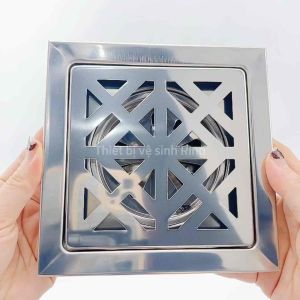 Hố ga thoát sàn chống hôi toàn bộ inox KTP 12CM 15CM 20CM ( 12x12cm 15x15cm 20x20cm) phễu thoát nước sàn nhà tắm 4 dem (0.4mm)