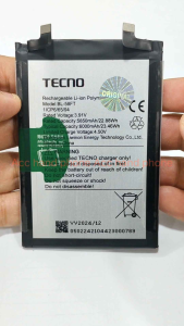 Bonus obeng. Baterai Battery Tecno Pova 6 Li7 Pova6 BL-58FT BL58FT Original 100%