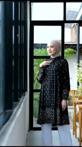 TUNIK BY GHAFFA MOTIF ATASAN BAHAN ADEM VISCOSE | CRINKLE KELLY
