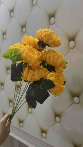 CÀNH HOA CÚC ĐÓA 9 BÔNG LOẠI 1 BỎ SỈ - PHỤ KIỆN TRANG TRÍ